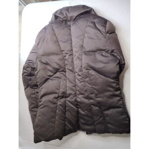 Calvin Klein Women's Puffer Jacket Brown‎ Full Zip Down Blend Winter Coat Size S